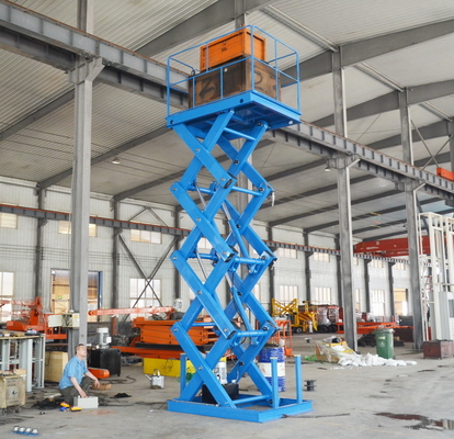 2T 5M elevador de tijeras para el manejo de materiales elevador estacionario de plataforma de tijeras hidráulica