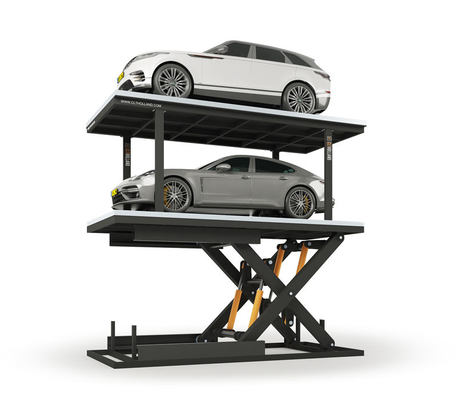 Elevador de tijeras hidráulico para automóviles para garaje de sótano para aparcamiento de 1 o 2 coches