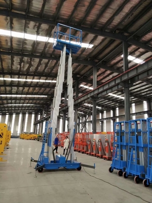8m 10m 12m 14m 16m elevador de un hombre elevador hidráulico de aluminio de dos mástiles para reparación